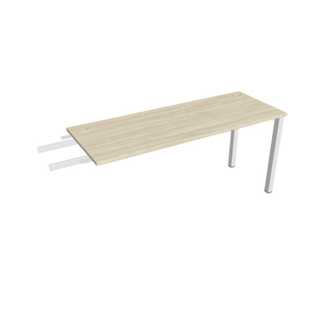 Uni-Schreibtisch, Maschendrahtgestell, 160 x 75,5 x 60 cm, Akazie/Weiß
