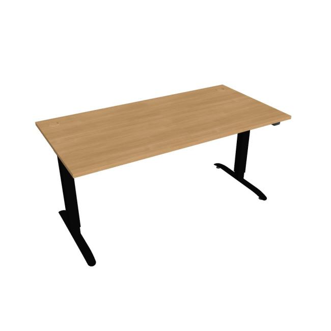 [ON160541] Schreibtisch Motion, ZO, 2S, 160x70,5-120,5x80 cm, Eiche/Schwarz
