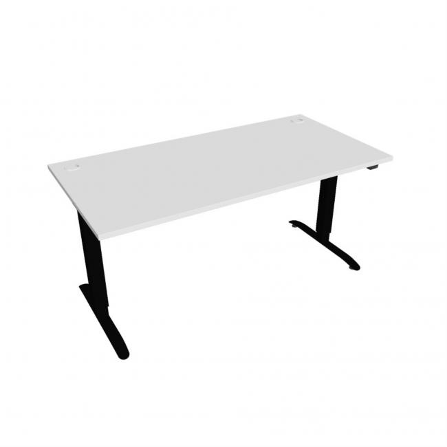 [ON160591] Schreibtisch Motion, ZO, 2S, 160x70,5-120,5x80 cm, weiß/schwarz