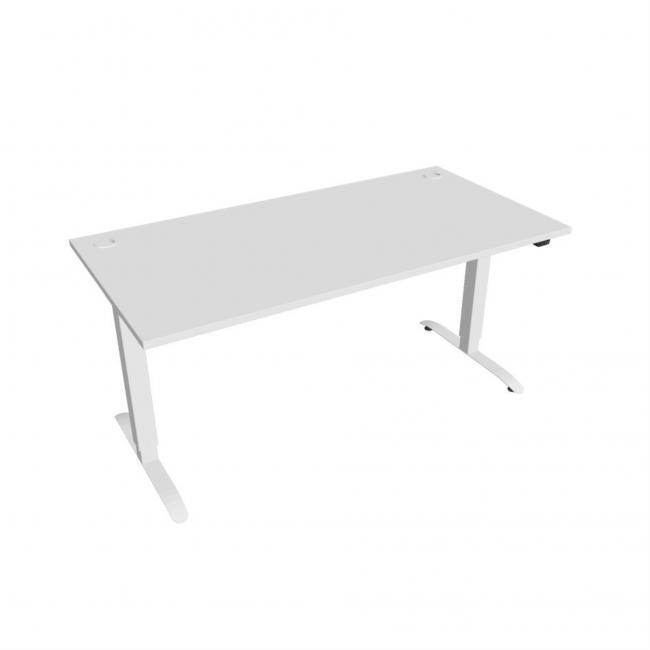 Desk Motion, ZO, 2S, 160x70,5-120,5x80 cm, weiß/weiß
