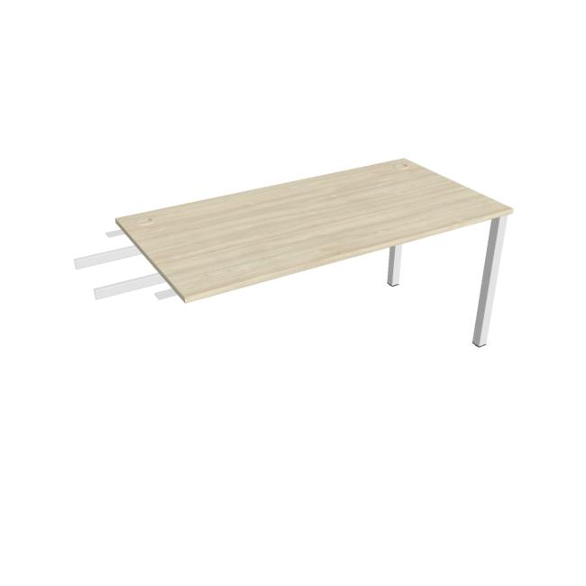 Uni-Schreibtisch, Maschendrahtgestell, 160 x 75,5 x 80 cm, Akazie/Weiß