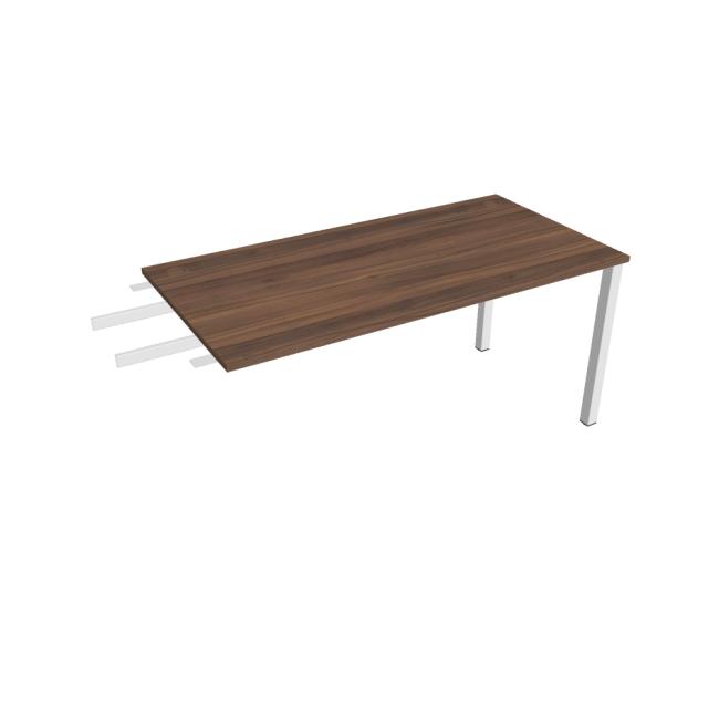 [ON160673] Uni-Schreibtisch, Maschendrahtgestell, 160 x 75,5 x 80 cm, Nussbaum/Weiß