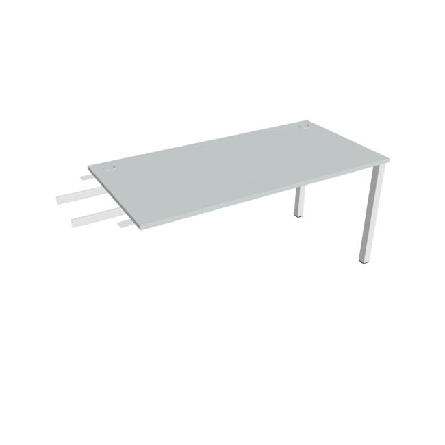 Uni-Schreibtisch, Maschendrahtgestell, 160 x 75,5 x 80 cm, grau/weiß