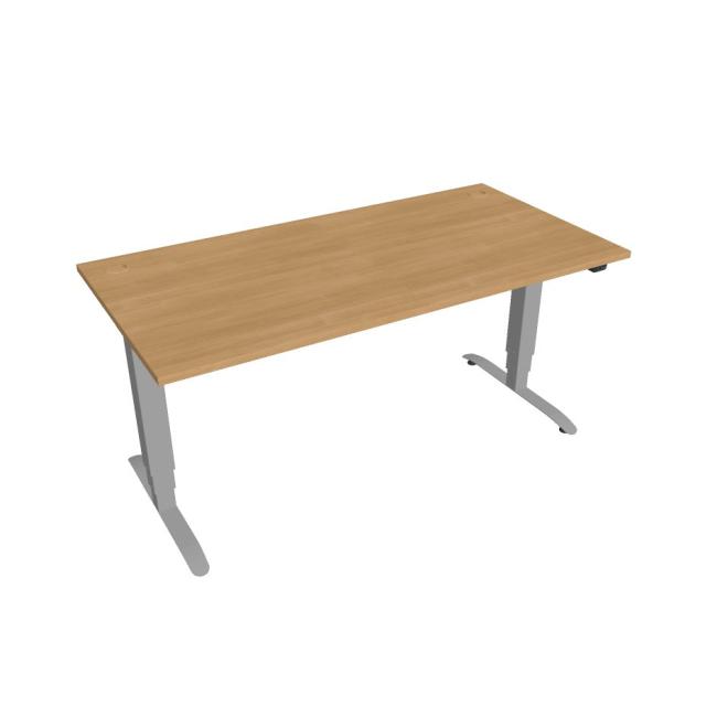 [ON160742] Schreibtisch Motion, ZO, 3S, 160x61 - 128x80 cm, Eiche/Grau