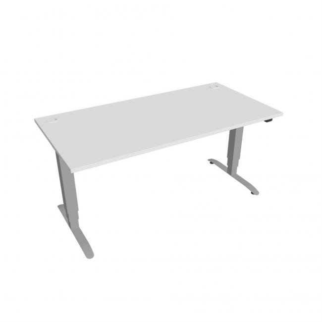 Desk Motion, ZO, 3S, 160x61 - 128x80 cm, weiß/grau