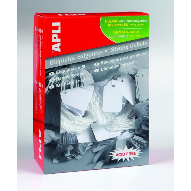 [AG000390] Identifikationsetikett mit schwarzem 22x35mm APLI 500 Stück