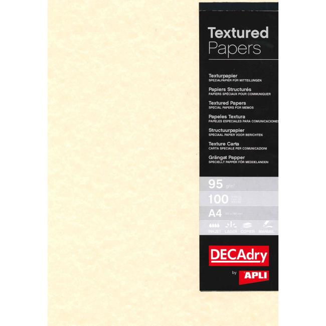 [AG001601] Strukturiertes Pergamentpapier Champagner, 95 g/m², 100 Blatt