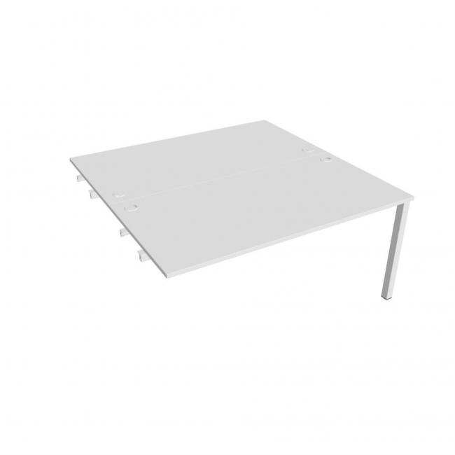 Uni-Werkbank für Längsverkettung, 160 x 75,5 x 160 cm, weiß/weiß