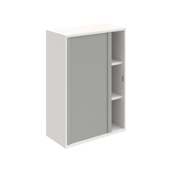 Regalsystem Strong L, 80 x 115,2 x 40 cm, grau/weiß