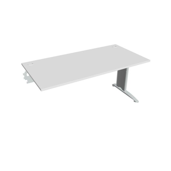 Flex-Schreibtisch, 160 x 75,5 x 80 cm, weiß/metall