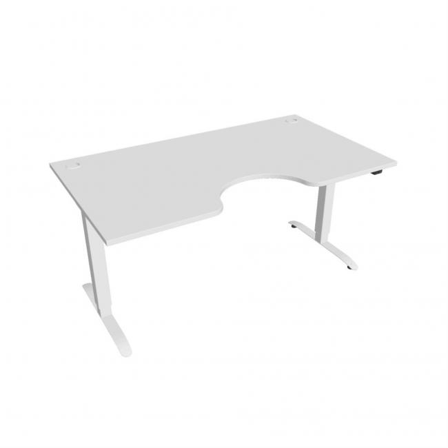 Motion Ergo Schreibtisch, ZO, 2S, 160x70,5-120,5x90 cm, weiß/weiß