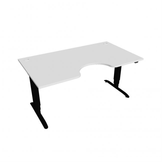 [ON164491] Motion Ergo Schreibtisch, ZO, 3S, 160x61-128x90 cm, weiß/schwarz