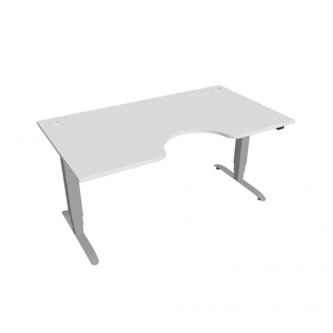 [ON164492] Motion Ergo Schreibtisch, ZO, 3S, 160x61-128x90 cm, weiß/grau