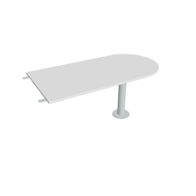 [ON165099] Beistelltisch Cross, 160 x 75,5 x 80 cm, weiß/metall