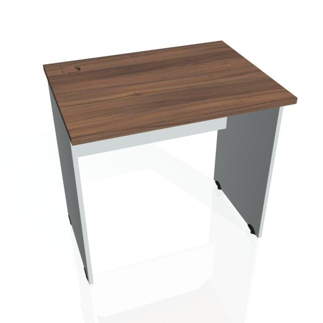 [ON180078] Schreibtisch mit Torfunktion, 80x75,5x60 cm, Walnuss/Grau
