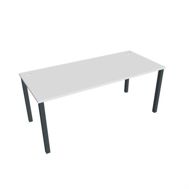 [ON180091] Schreibtisch Uni, 180x75,5x80 cm, weiß/schwarz