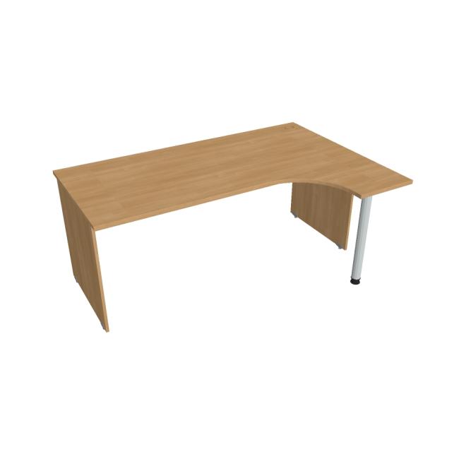 [ON180144] Schreibtischgitter, ergo, links, 180x75,5x120 cm, Eiche/Eiche