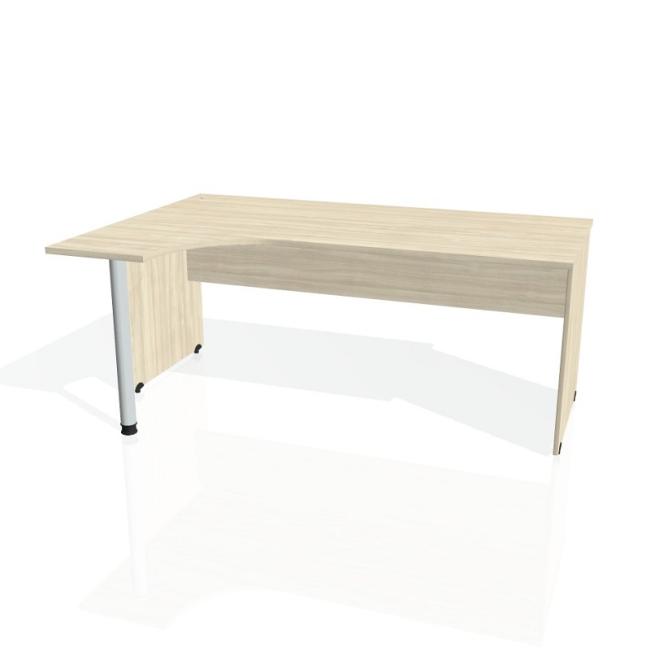 [ON180211] Gate-Schreibtisch, ergonomisch, rechts, 180 x 75,5 x 120 cm, Akazie/Akazienholz