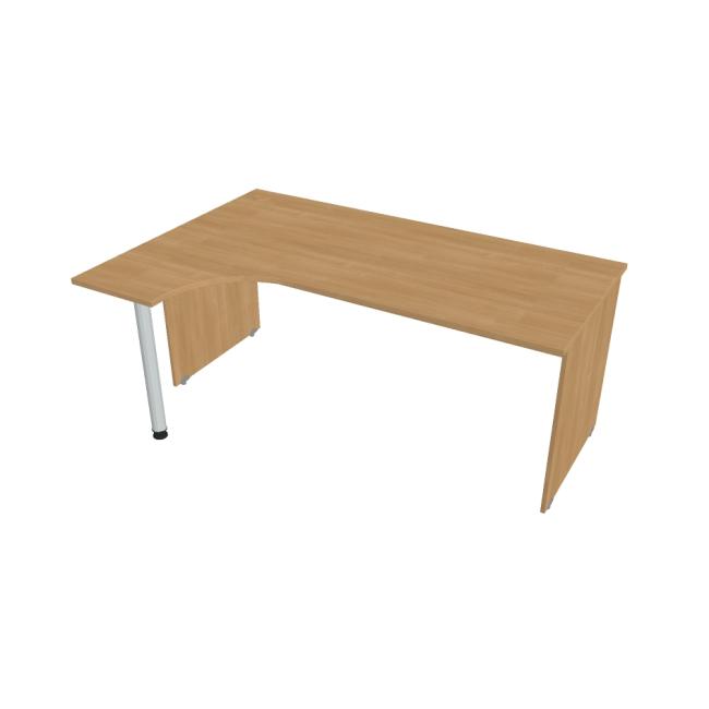 [ON180244] Gate-Schreibtisch, ergonomisch, rechts, 180x75,5x120 cm, Eiche/Eiche