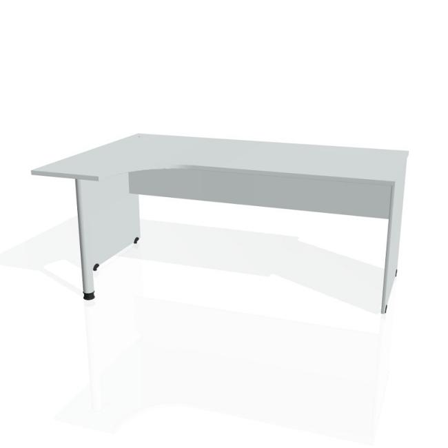 [ON180288] Gate-Schreibtisch, ergonomisch, rechts, 180x75,5x120 cm, grau/grau