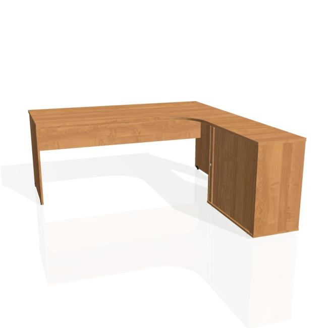 Torablage, ergonomisch, links, 180x75,5x200 cm, Erle/Erle