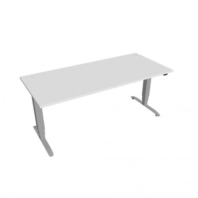 [ON180792] Schreibtisch Motion, ZO, 3S, 180x61 - 128x80 cm, weiß/grau