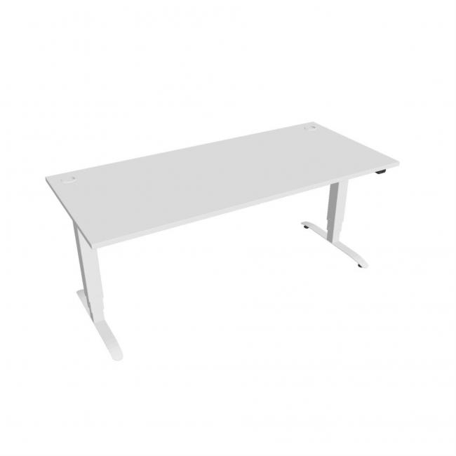 [ON180793] Schreibtisch Motion, ZO, 3S, 180x61 - 128x80 cm, weiß/weiß