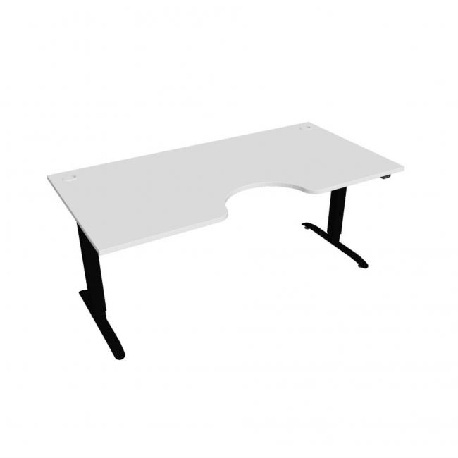 [ON183691] Motion Ergo Schreibtisch, ZO, 2S, 180x70,5-120,5x90 cm, weiß/schwarz