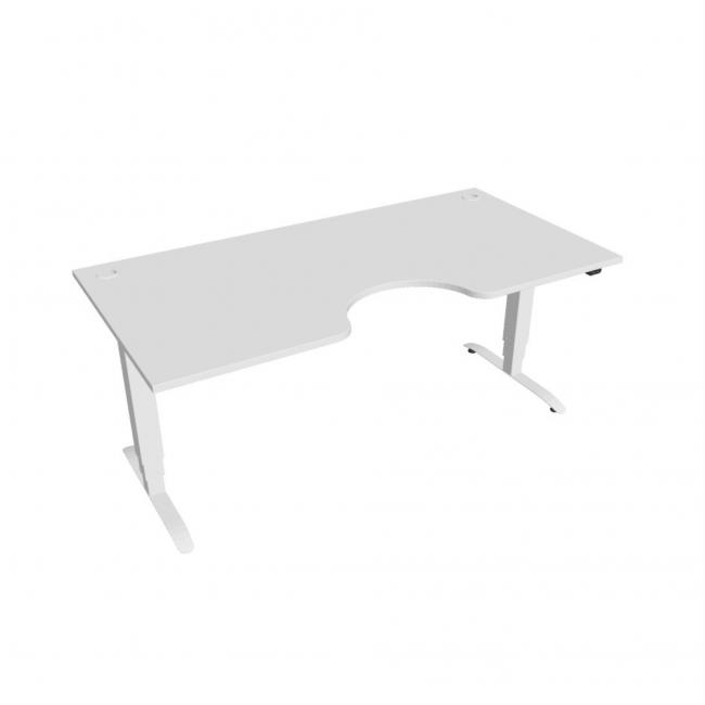 [ON184693] Motion Ergo Schreibtisch, ZO, 3S, 180x61-128x90 cm, weiß/weiß