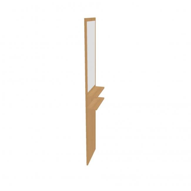 [ON185012] Hobis Aufbewahrungswand mit Spiegel, 185 cm, Buche