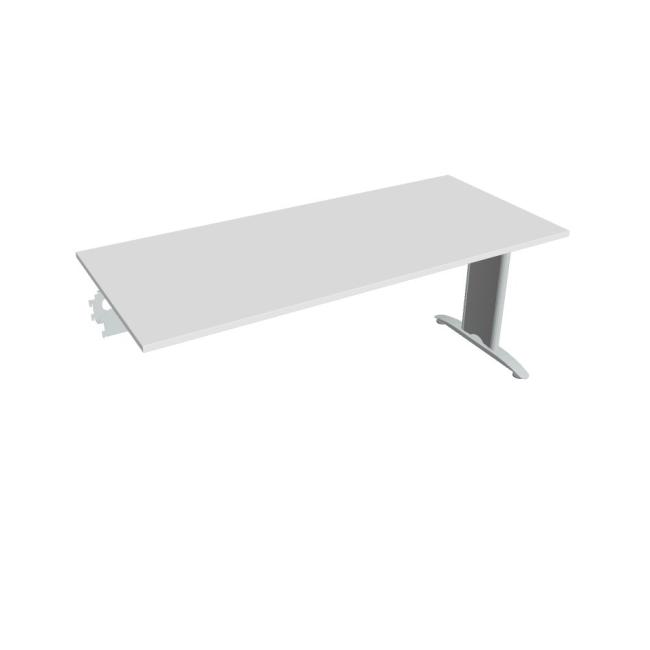 Flex-Konferenztisch, 180 x 75,5 x 80 cm, weiß/metall