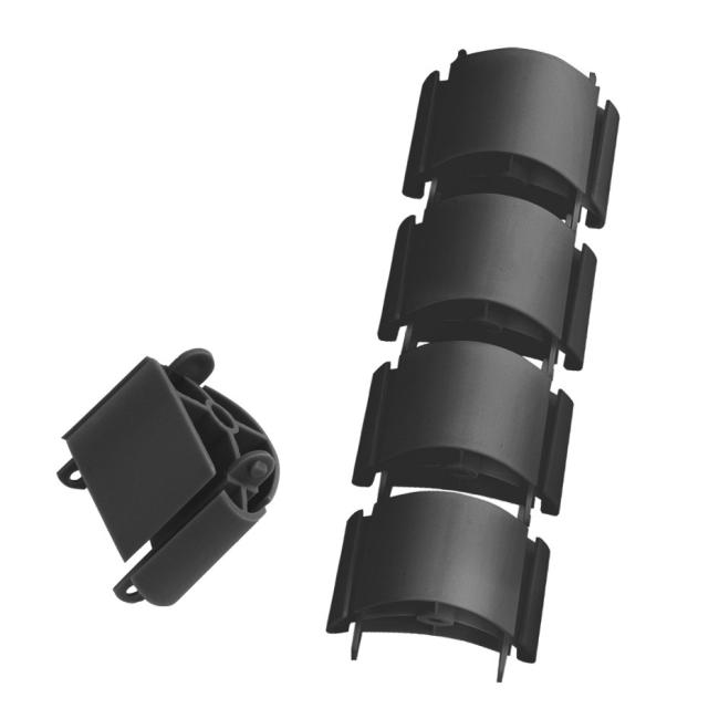 Hobis Kabelorganisator-Verlängerung, 7 × 40 cm, schwarz