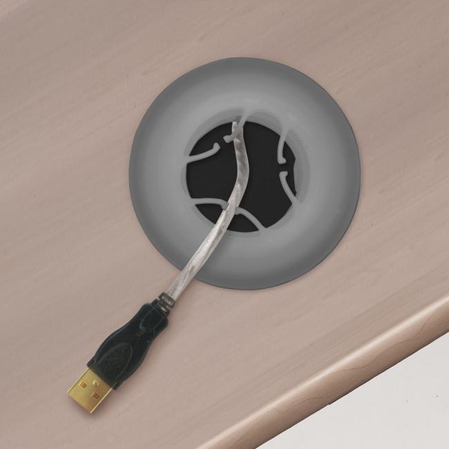 [ON200296] Kabelorganisator für Tüllenmontage, grau