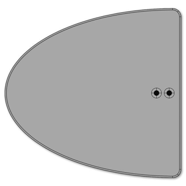 Akustischer Stoßdämpferfuß, 20,0 x 0,6 x 20,8 cm