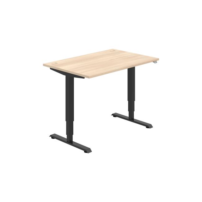 [ON211114] Schreibtisch RUN, ZO, 3S, 120x64,5-130,5x80 cm, Akazie/Schwarz