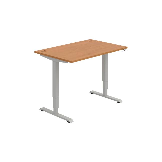 [ON211135] Schreibtisch RUN, ZO, 3S, 120x64,5-130,5x80 cm, Erle/Grau