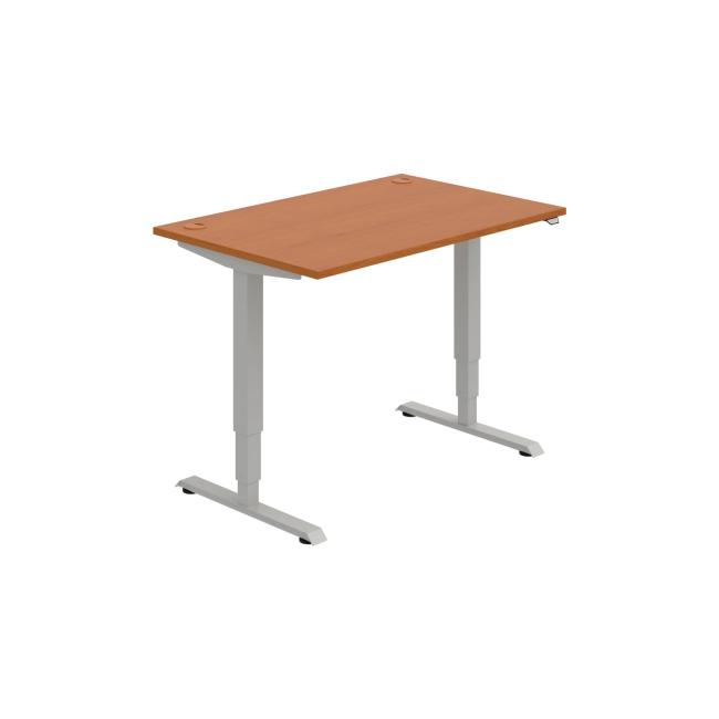 Schreibtisch RUN, ZO, 3S, 120x64,5-130,5x80 cm, Kirsche/Grau