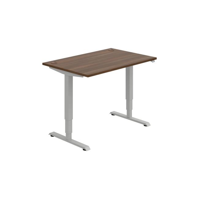 [ON211175] Schreibtisch RUN, ZO, 3S, 120x64,5-130,5x80 cm, Walnuss/Grau