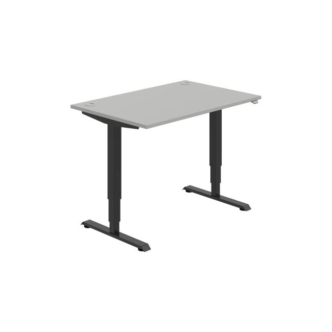 [ON211184] Schreibtisch RUN, ZO, 3S, 120x64,5-130,5x80 cm, grau/schwarz