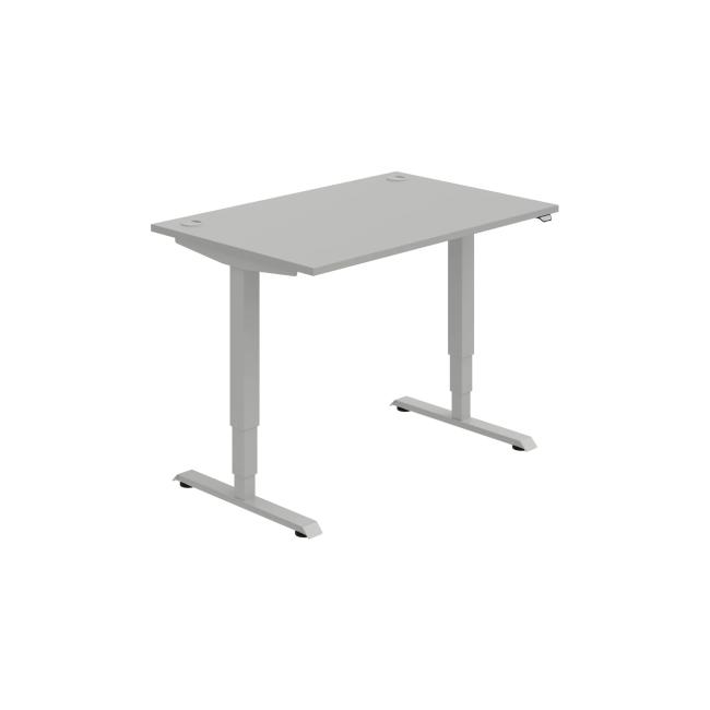 [ON211185] Schreibtisch RUN, ZO, 3S, 120x64,5-130,5x80 cm, grau/grau