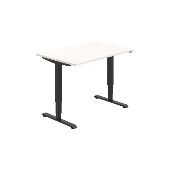 [ON211194] Schreibtisch RUN, ZO, 3S, 120x64,5-130,5x80 cm, weiß/schwarz