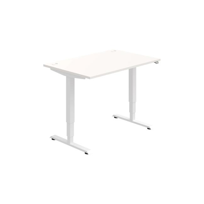 [ON211196] Schreibtisch RUN, ZO, 3S, 120x64,5-130,5x80 cm, weiß/weiß