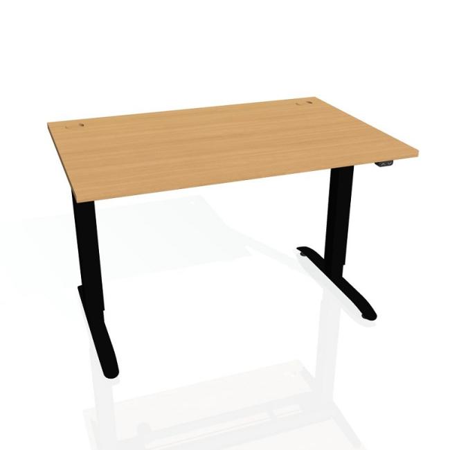 [ON212022] Schreibtisch Motion, ZO, 2S, 120x70,5-120,5x80 cm, Buche/Schwarz