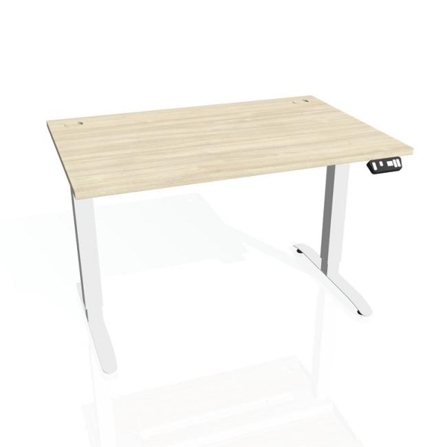 [ON212114] Schreibtisch Motion, PO, 2S, 120x70,5-120,5x80 cm, Akazie/Weiß