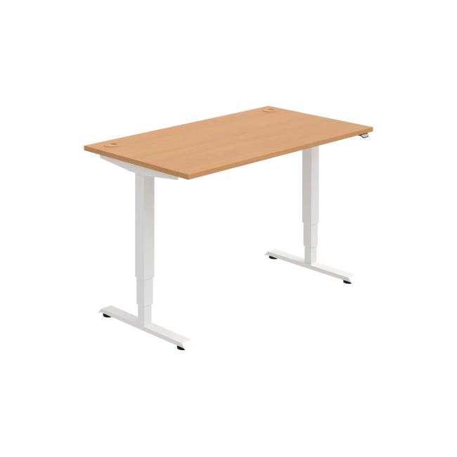 [ON213126] Schreibtisch RUN, ZO, 3S, 140x64,5-130,5x80 cm, Buche/Weiß