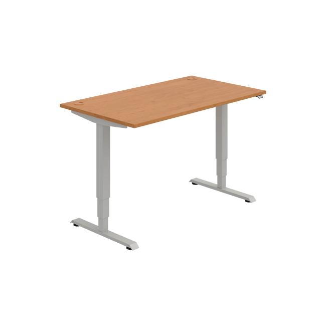 Schreibtisch RUN, ZO, 3S, 140x64,5-130,5x80 cm, Erle/Grau