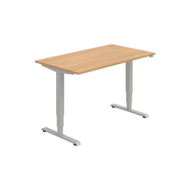 [ON213145] Schreibtisch RUN, ZO, 3S, 140x64,5-130,5x80 cm, Eiche/Grau