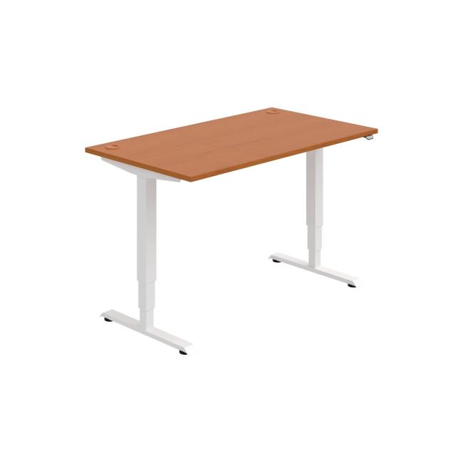 [ON213156] Schreibtisch RUN, ZO, 3S, 140x64,5-130,5x80 cm, Kirsche/Weiß
