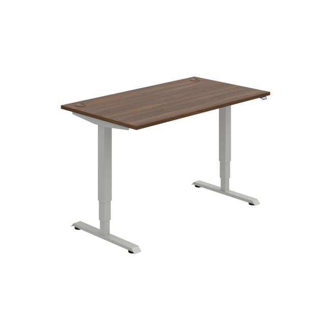 [ON213175] Schreibtisch RUN, ZO, 3S, 140x64,5-130,5x80 cm, Walnuss/Grau