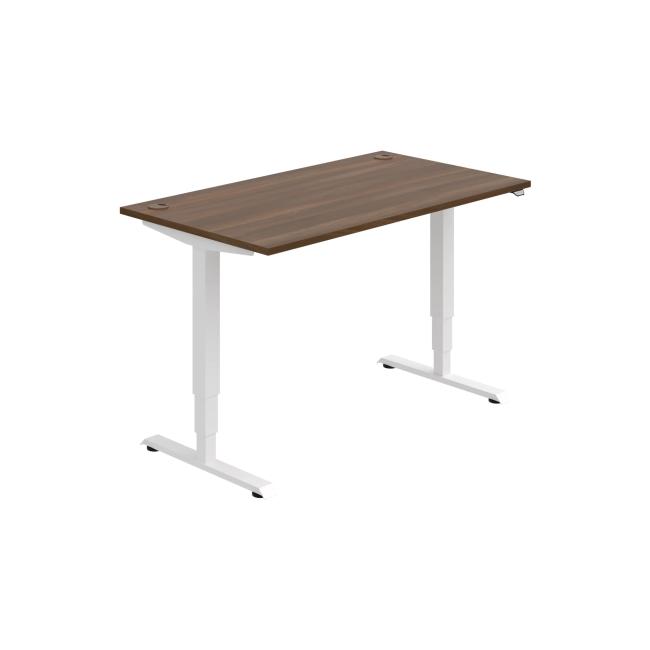 [ON213176] Schreibtisch RUN, ZO, 3S, 140x64,5-130,5x80 cm, Walnuss/Weiß